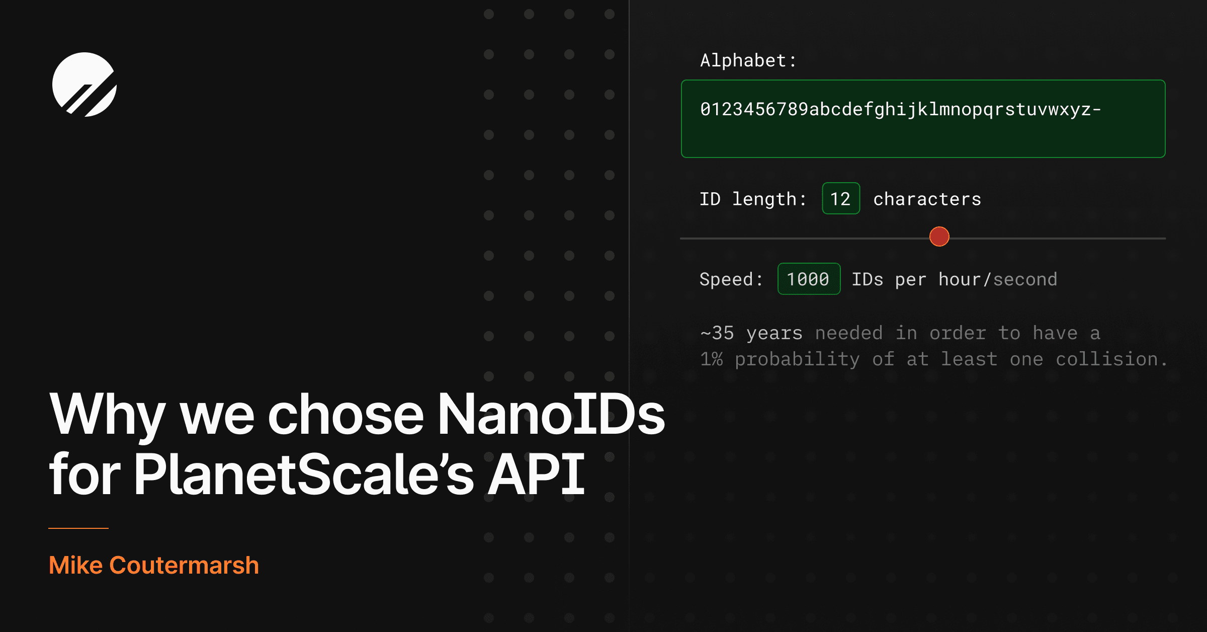 Why we chose NanoIDs for PlanetScale’s API — PlanetScale
