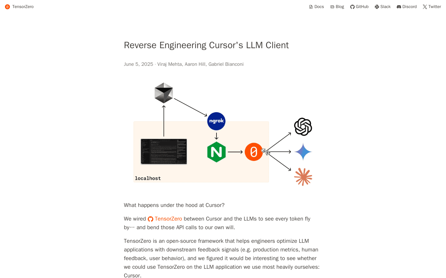 Reverse Engineering Cursor’s LLM Client · TensorZero