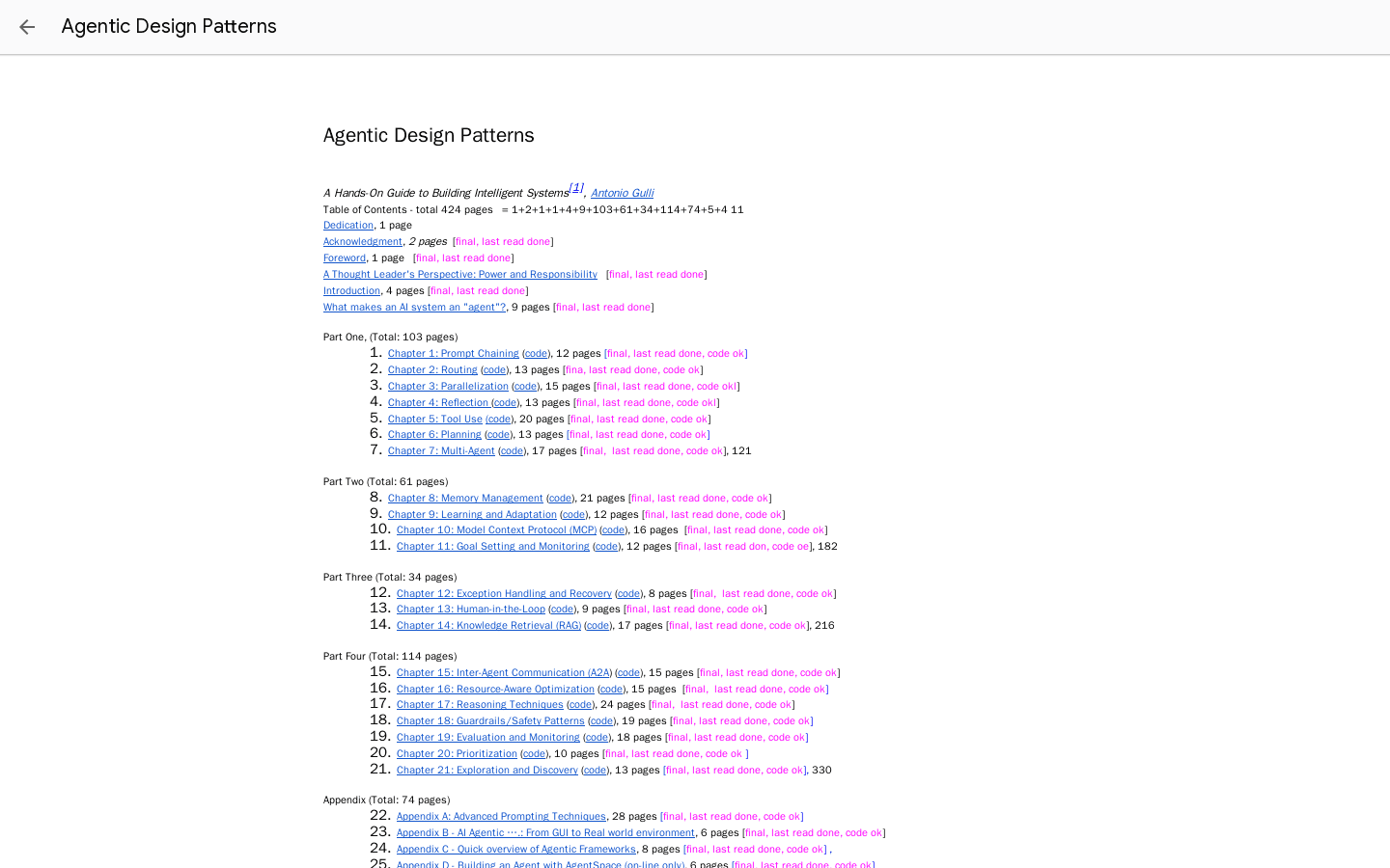 Agentic Design Patterns
