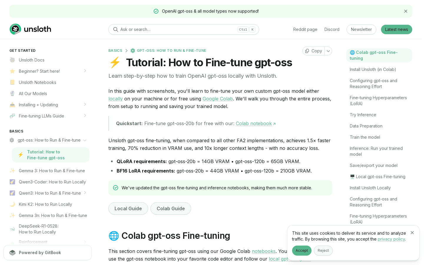 Tutorial: How to Fine-tune gpt-oss | Unsloth Documentation
