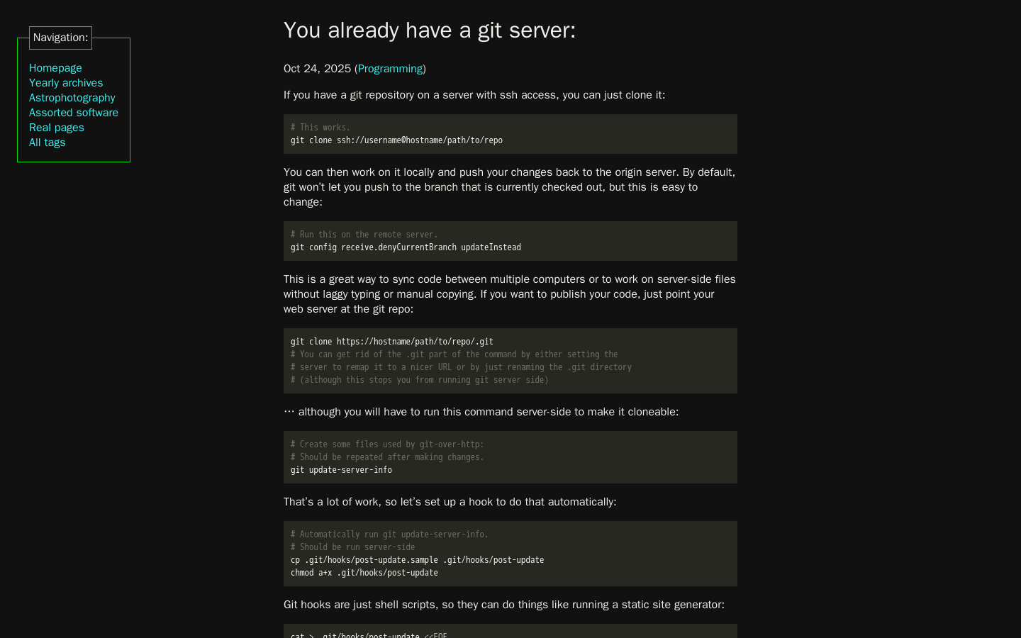 You already have a git server