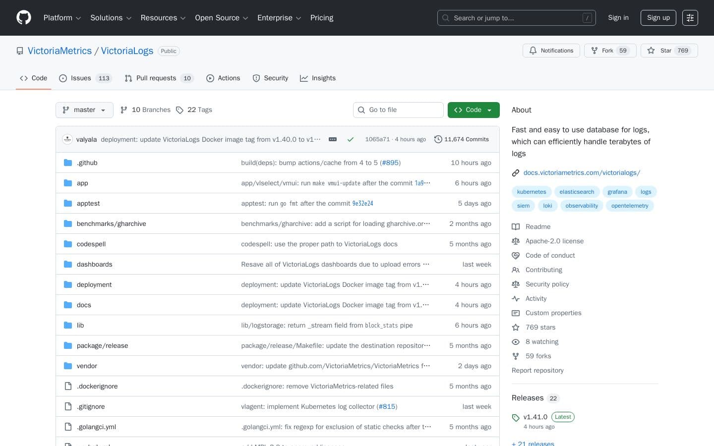 GitHub - VictoriaMetrics/VictoriaLogs: Fast and easy to use database for logs, which can efficiently handle terabytes of logs