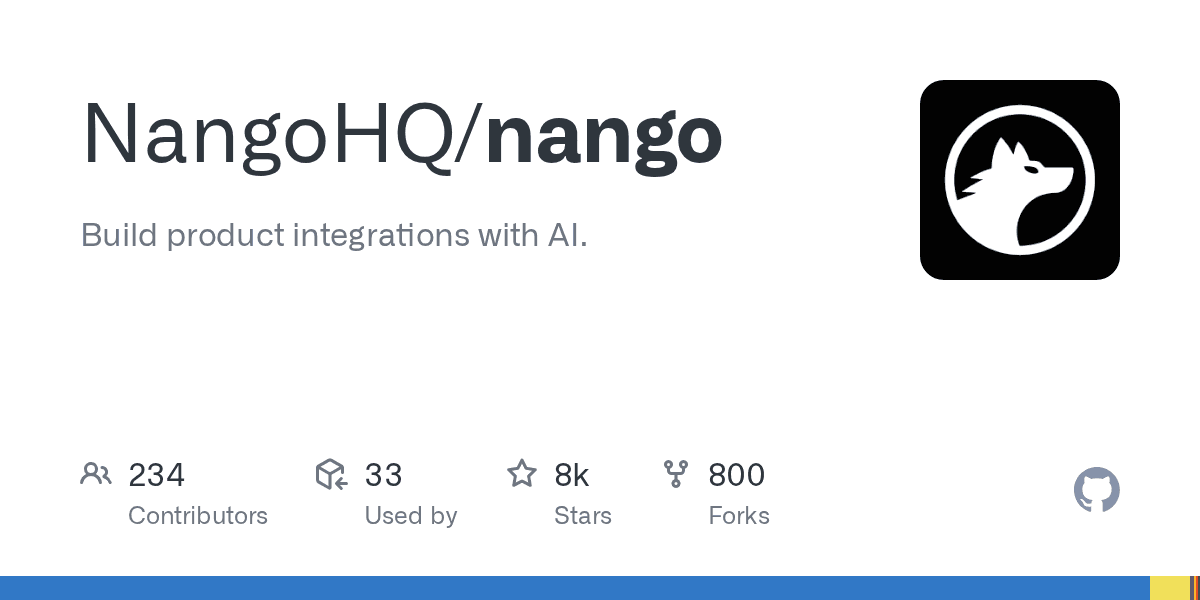 GitHub - NangoHQ/nango: Build product integrations with AI.