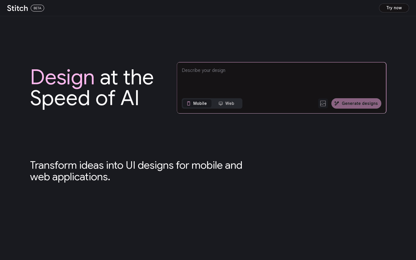 Stitch - Design with AI