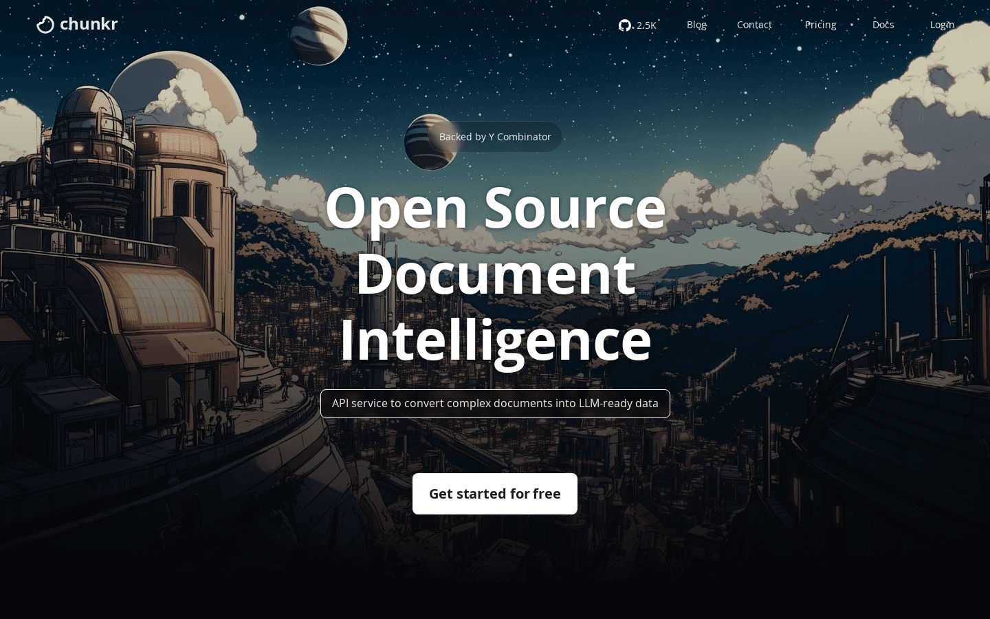Chunkr | Open Source Document Intelligence API