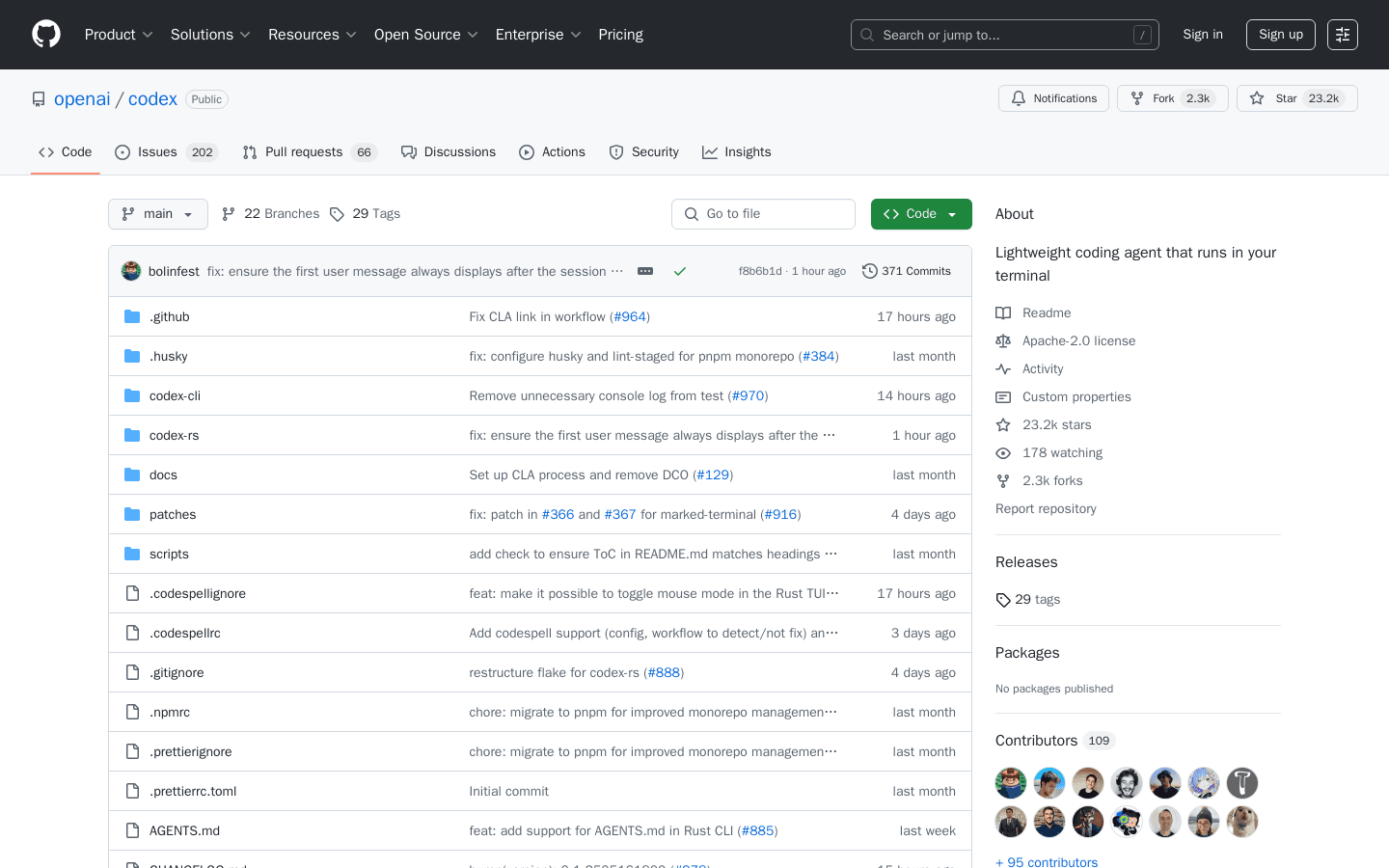 GitHub - openai/codex: Lightweight coding agent that runs in your terminal