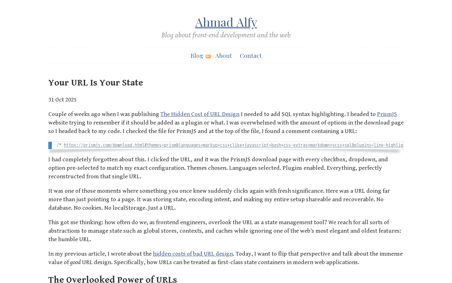 Your URL Is Your State