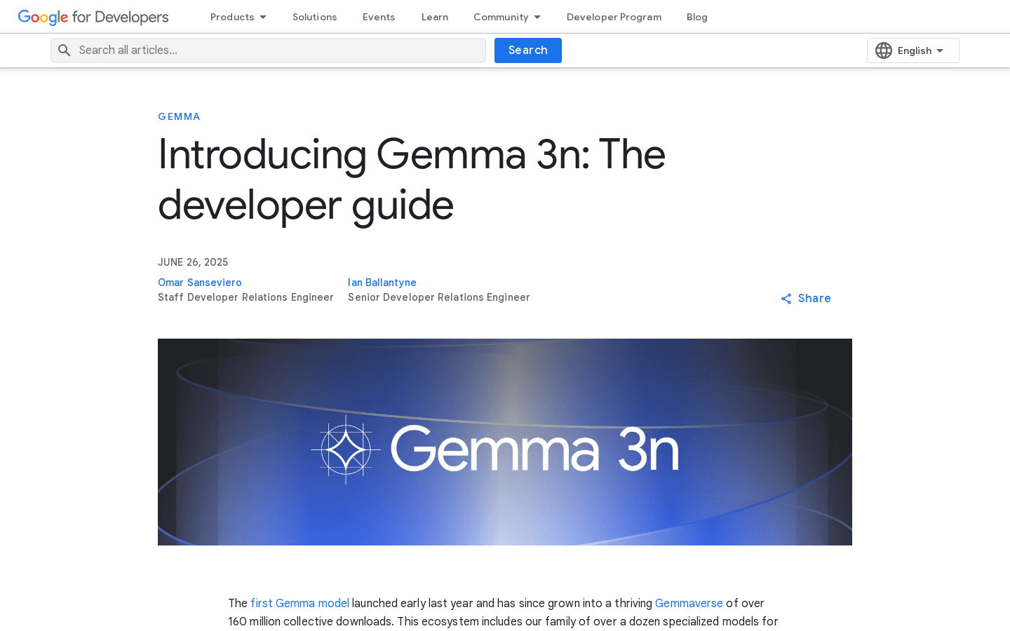 Introducing Gemma 3n: The developer guide