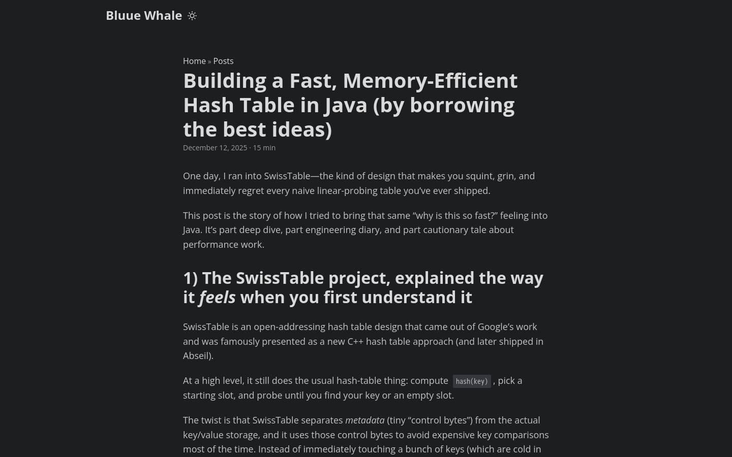 Building a Fast, Memory-Efficient Hash Table in Java (by borrowing the best ideas)