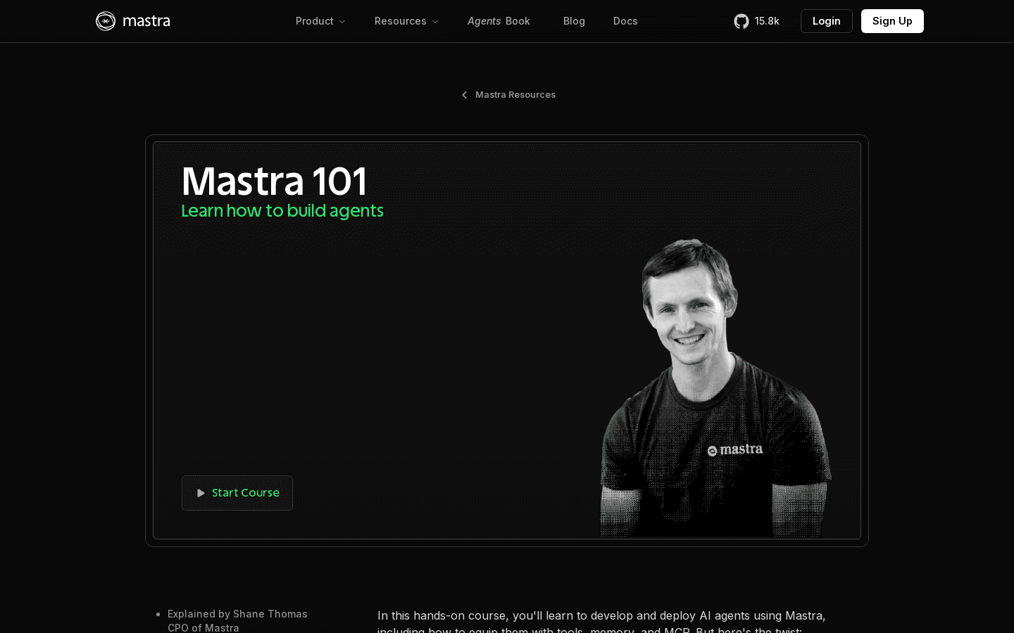 Mastra Course: Learn to Build AI Agents