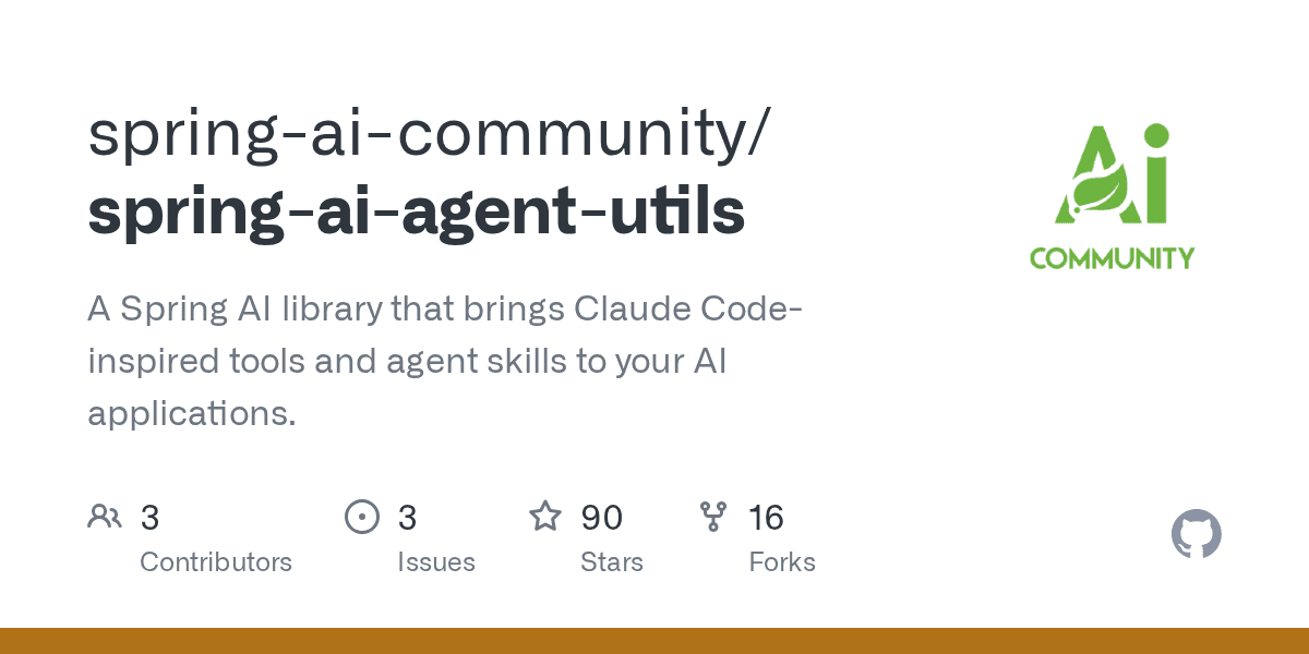 spring-ai-agent-utils/spring-ai-agent-utils at main · spring-ai-community/spring-ai-agent-utils