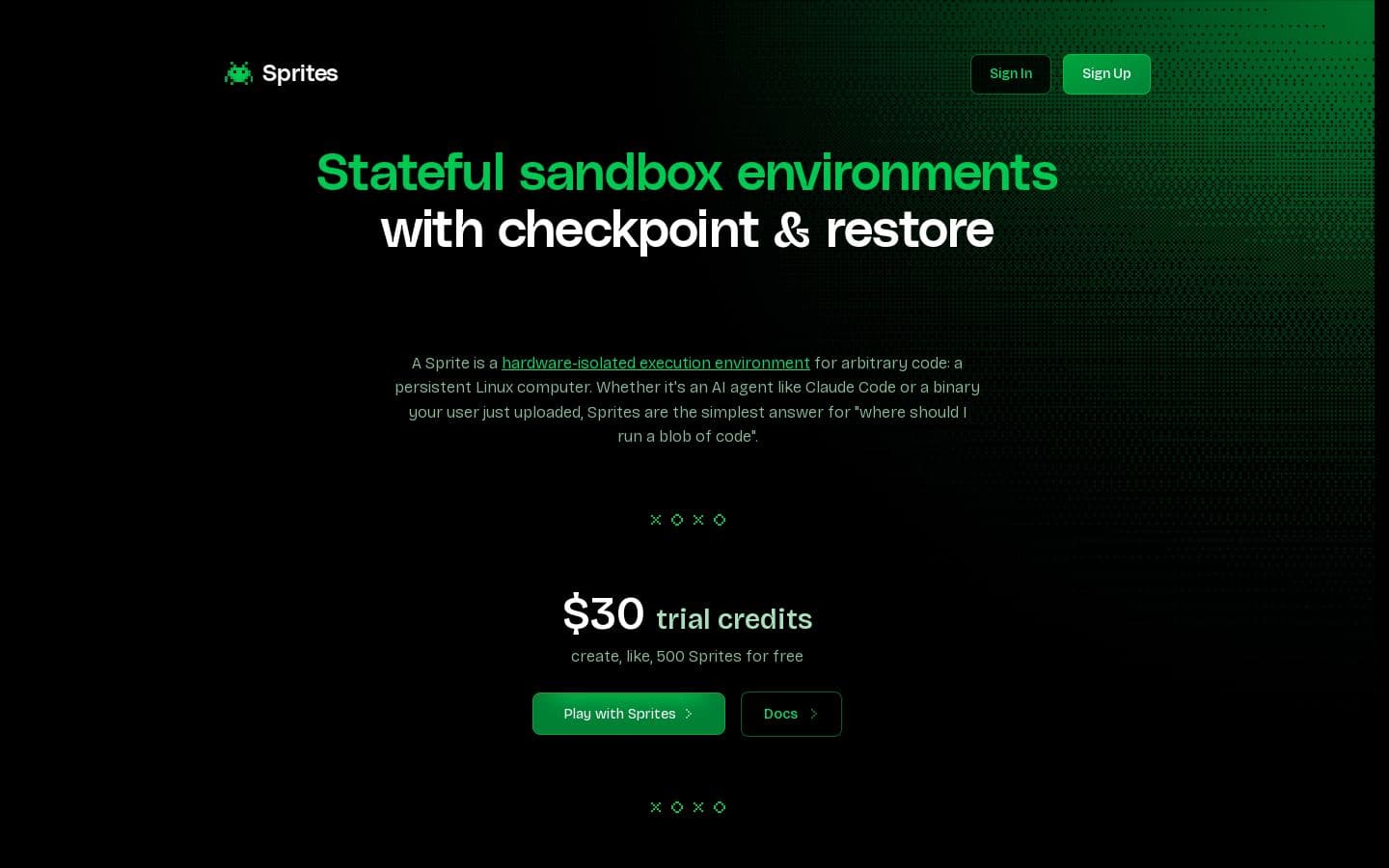 Sprites - Stateful sandboxes