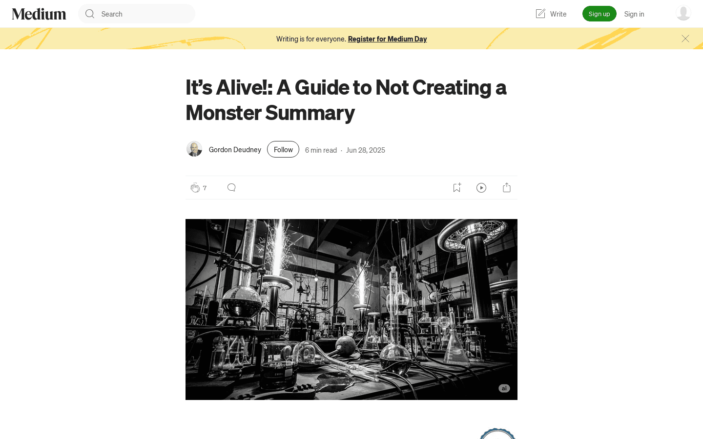 It’s Alive!: A Guide to Not Creating a Monster Summary