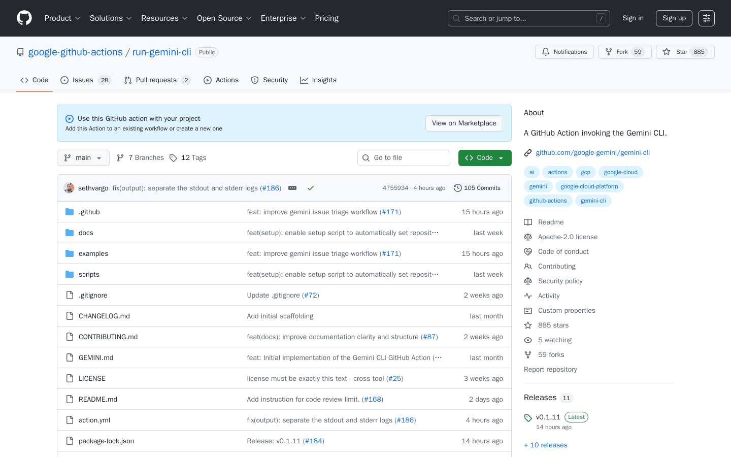 GitHub - google-github-actions/run-gemini-cli: A GitHub Action invoking the Gemini CLI.