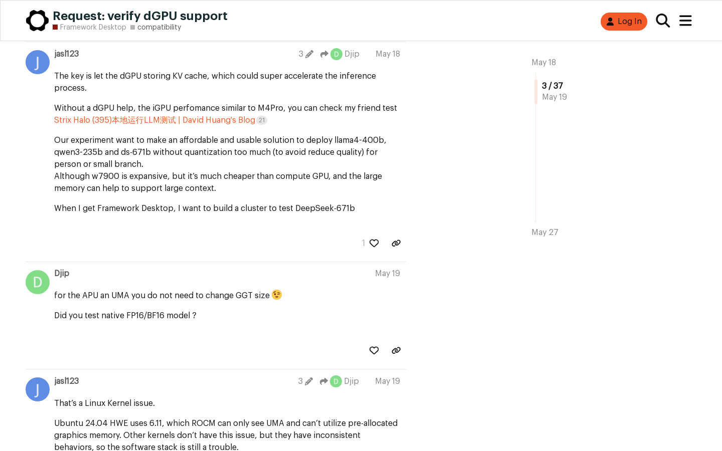 Request: verify dGPU support - Framework Desktop - Framework Community