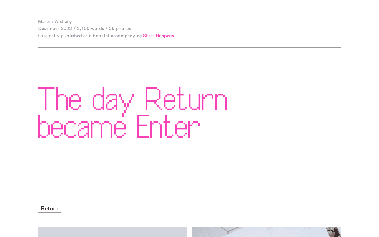 The day Return became Enter