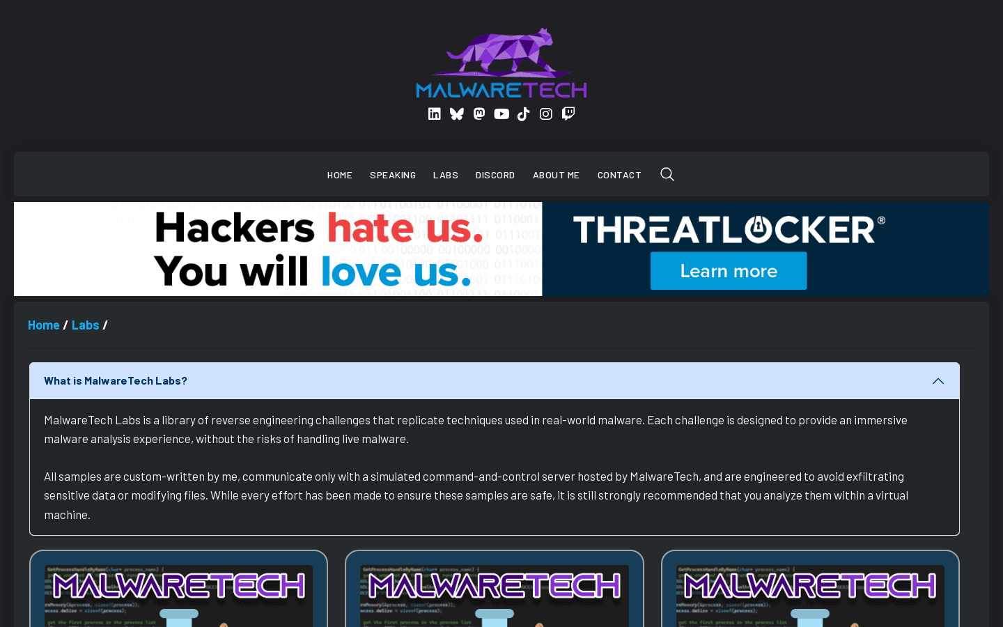 MalwareTech Labs - Learn Reversing & Malware Analysis