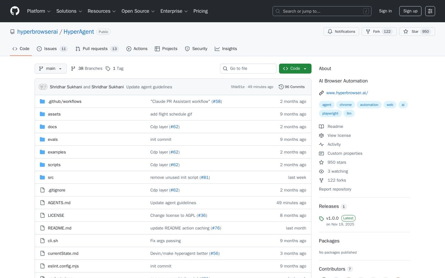 GitHub - hyperbrowserai/HyperAgent: AI Browser Automation