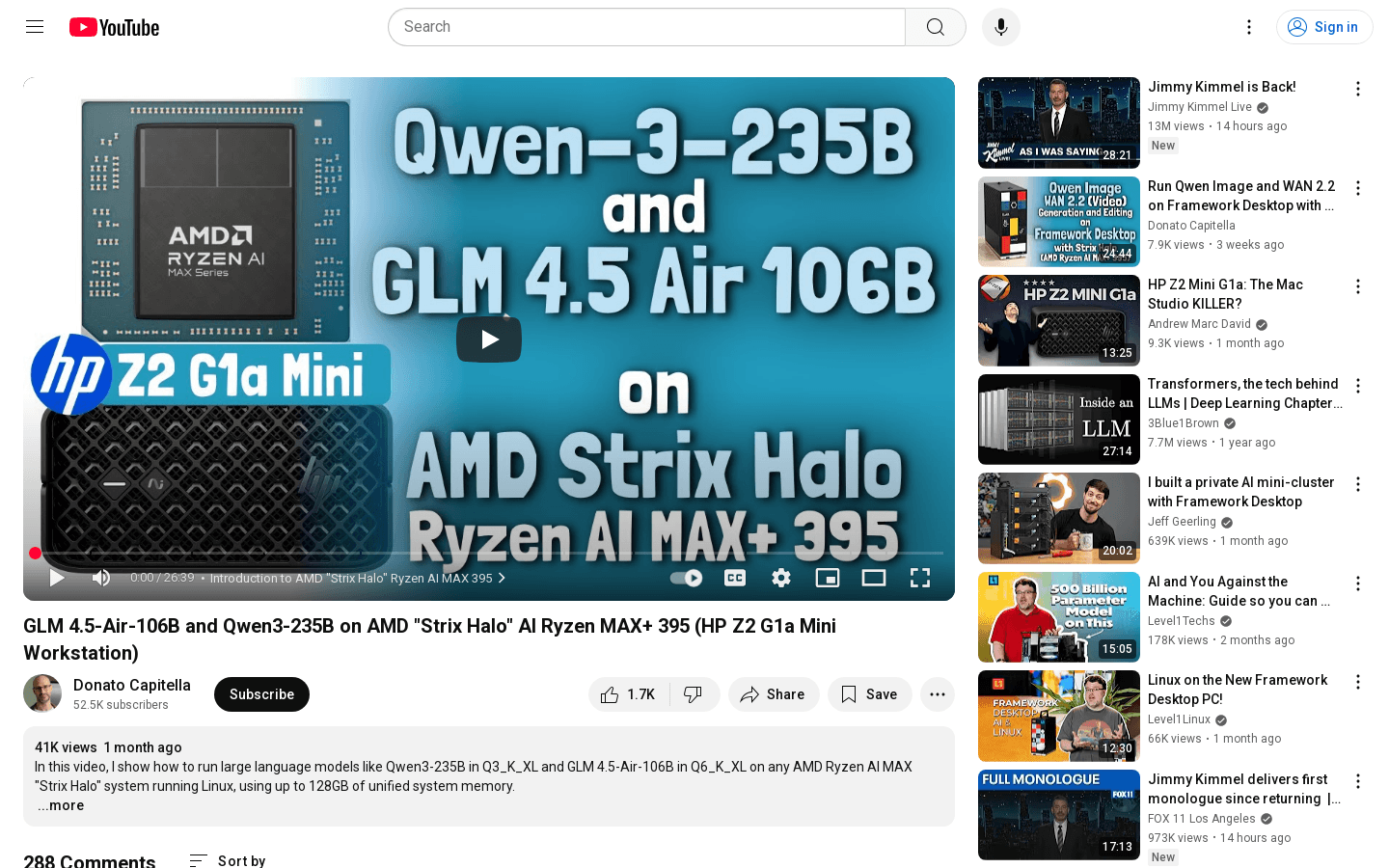 GLM 4.5-Air-106B and Qwen3-235B on AMD “Strix Halo” AI Ryzen MAX+ 395 (HP Z2 G1a Mini Workstation)