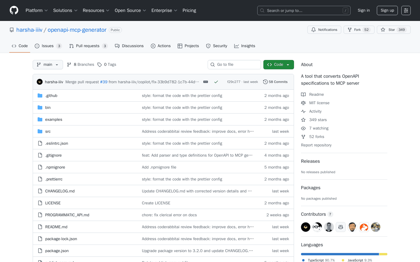GitHub - harsha-iiiv/openapi-mcp-generator: A tool that converts OpenAPI specifications to MCP server