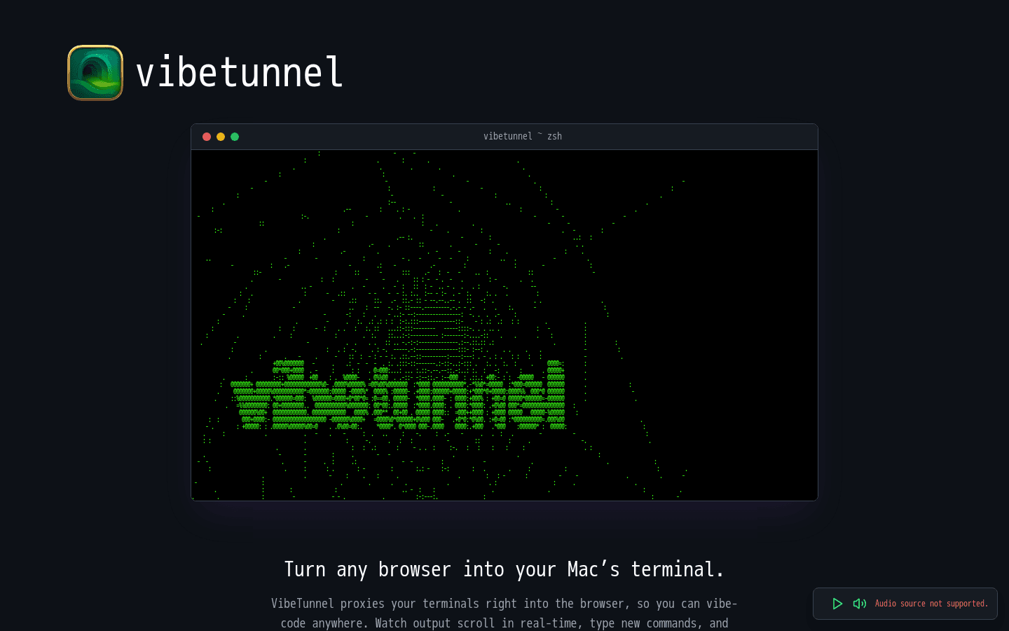 Vibetunnel: Your Mac Terminal in Any Browser