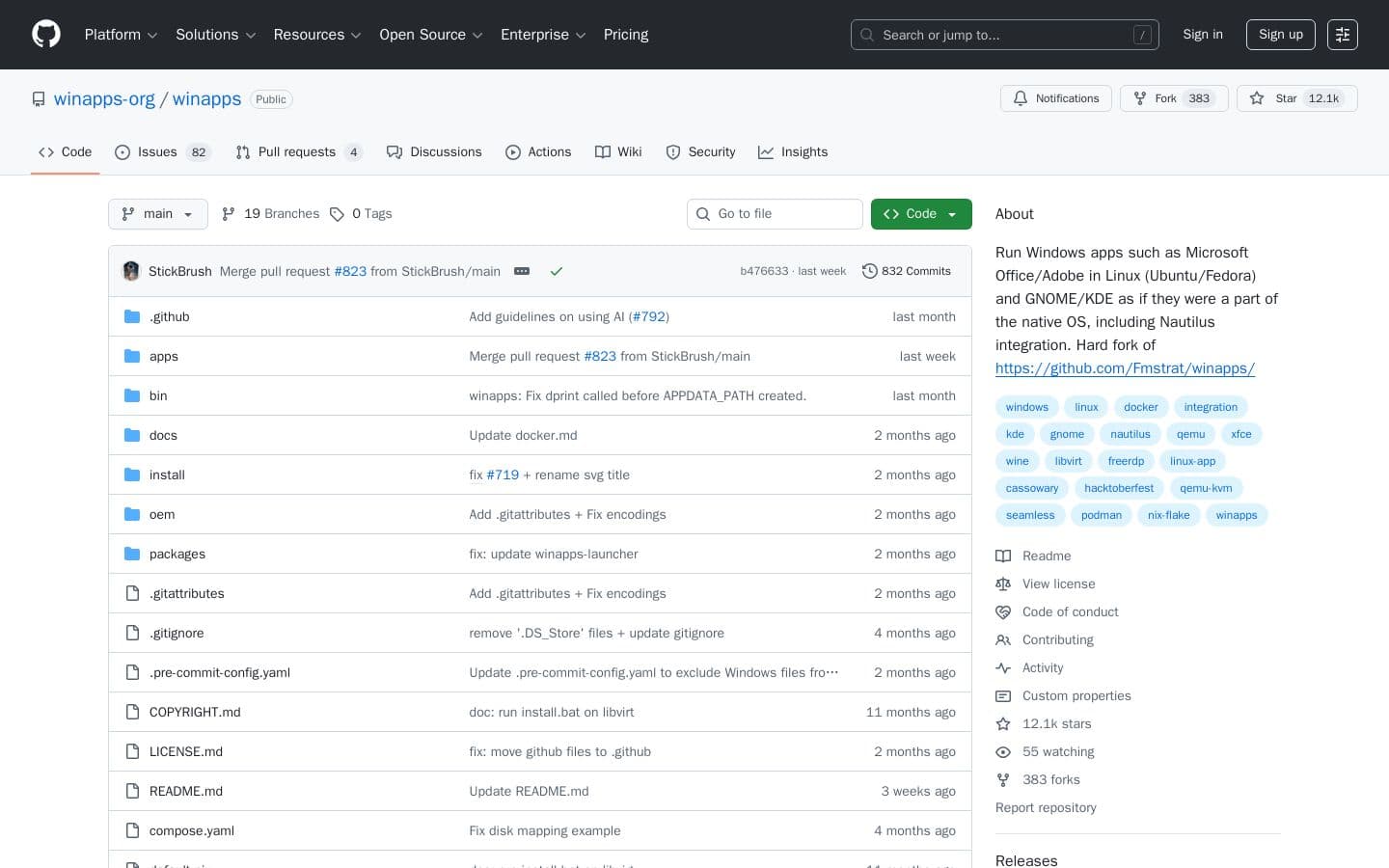 Run Windows apps such as Microsoft Office/Adobe in Linux (Ubuntu/Fedora) and GNOME/KDE as if they were a part of the native OS