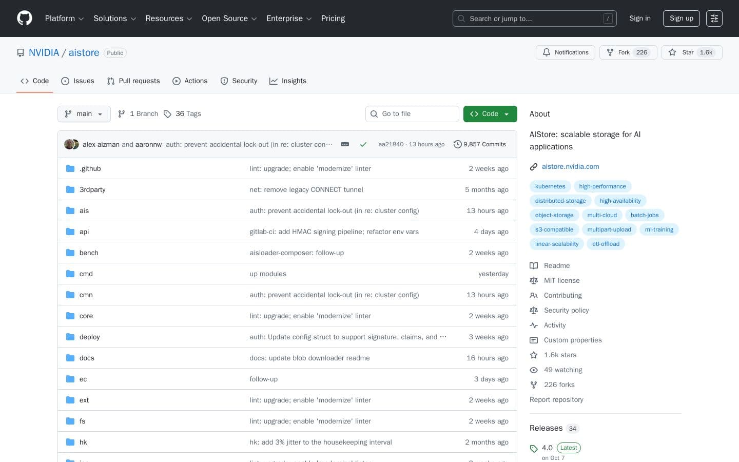 GitHub - NVIDIA/aistore: AIStore: scalable storage for AI applications