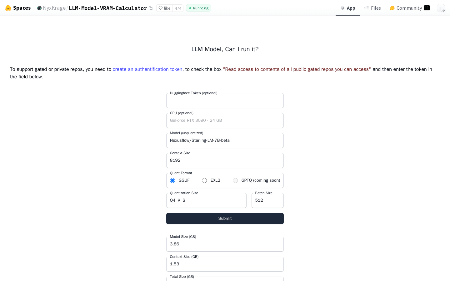 LLM Model VRAM Calculator - a Hugging Face Space by NyxKrage