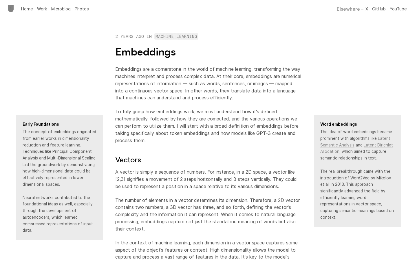 Embeddings
