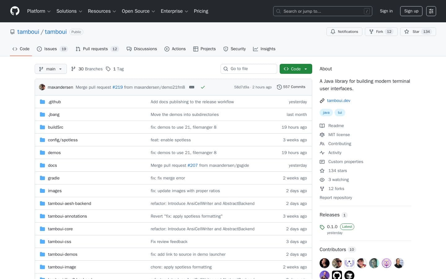 GitHub - tamboui/tamboui: A Java library for building modern terminal user interfaces.