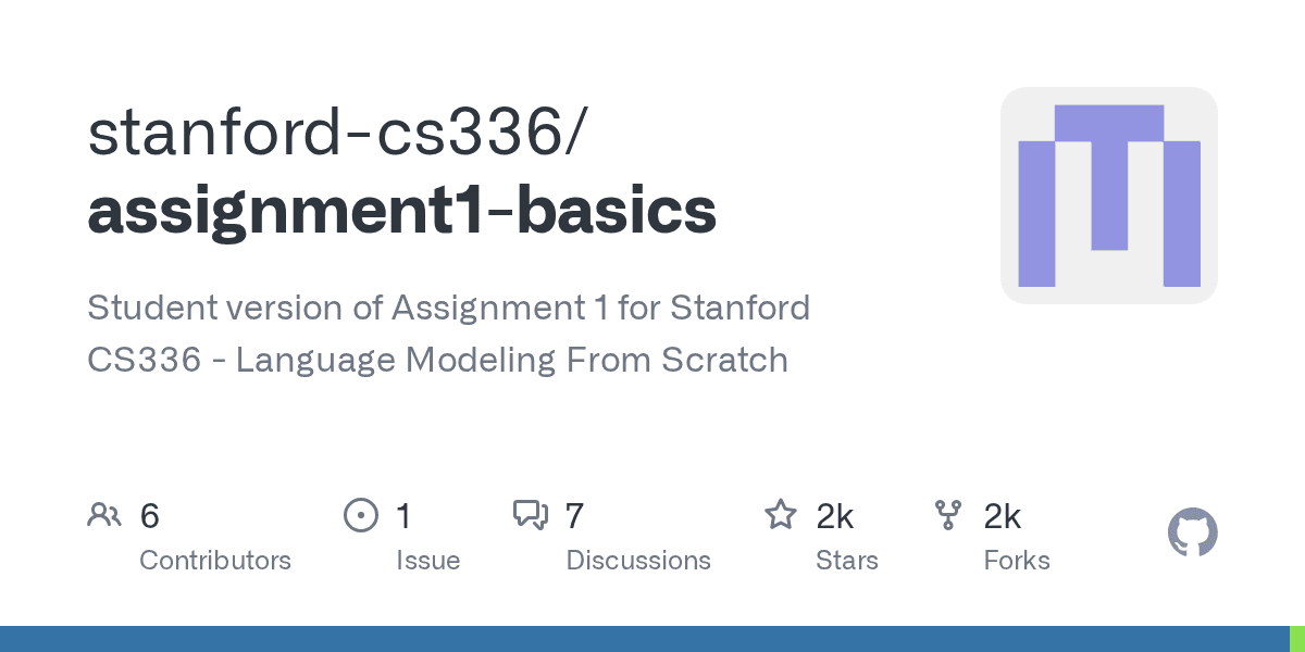 Preview of assignment1-basics/CLAUDE.md at main · stanford-cs336/assignment1-basics