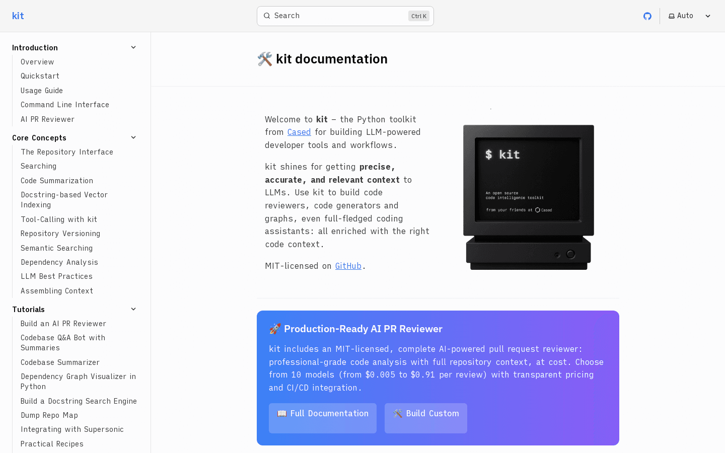 🛠️ kit - Open source Python LLM tools and workflows