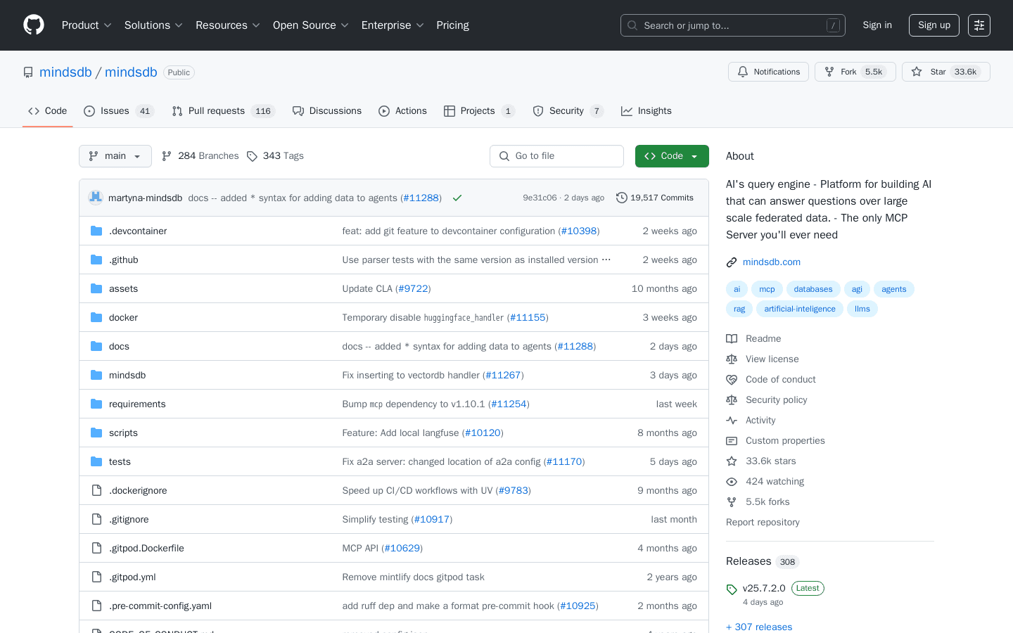 GitHub - mindsdb/mindsdb: AI’s query engine - Platform for building AI that can answer questions over large scale federated data. - The only MCP Server you’ll ever need