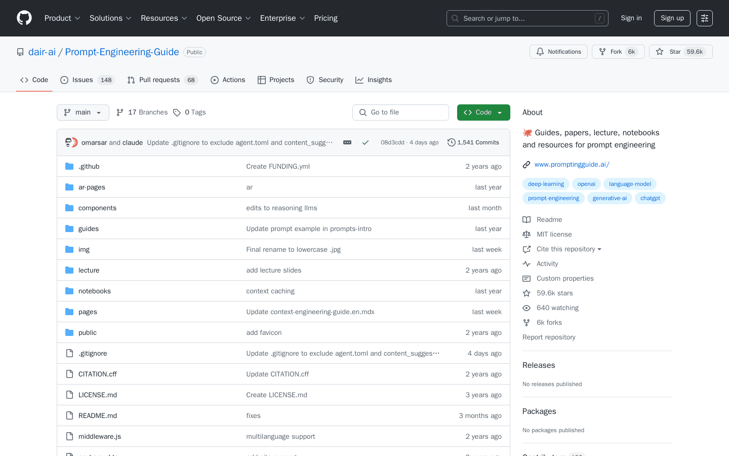 GitHub - dair-ai/Prompt-Engineering-Guide: 🐙 Guides, papers, lecture, notebooks and resources for prompt engineering