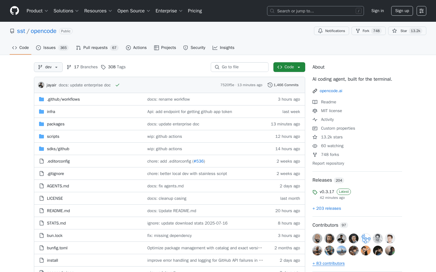 GitHub - sst/opencode: AI coding agent, built for the terminal.