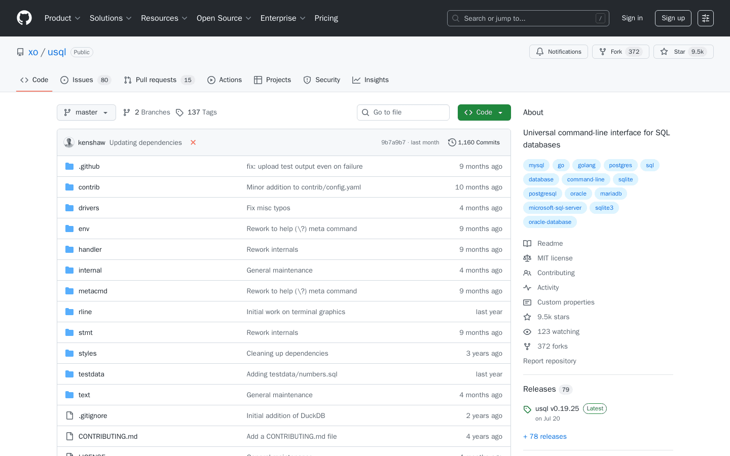 GitHub - xo/usql: Universal command-line interface for SQL databases