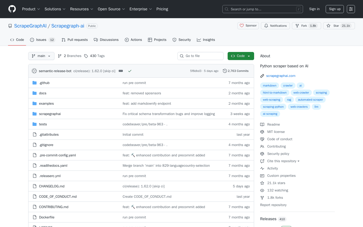 GitHub - ScrapeGraphAI/Scrapegraph-ai: Python scraper based on AI