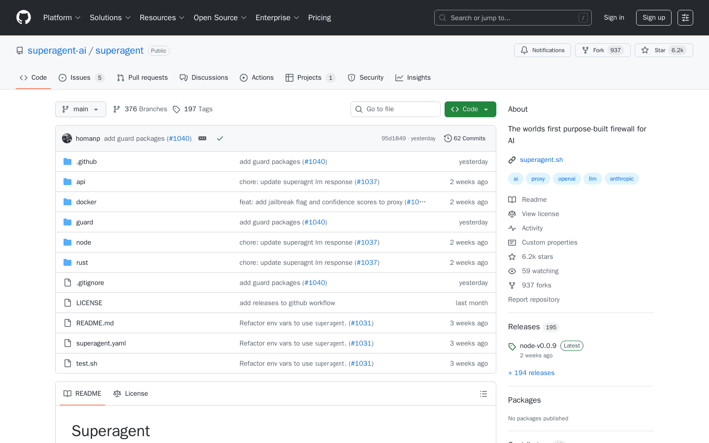GitHub - superagent-ai/superagent: The worlds first purpose-built firewall for AI