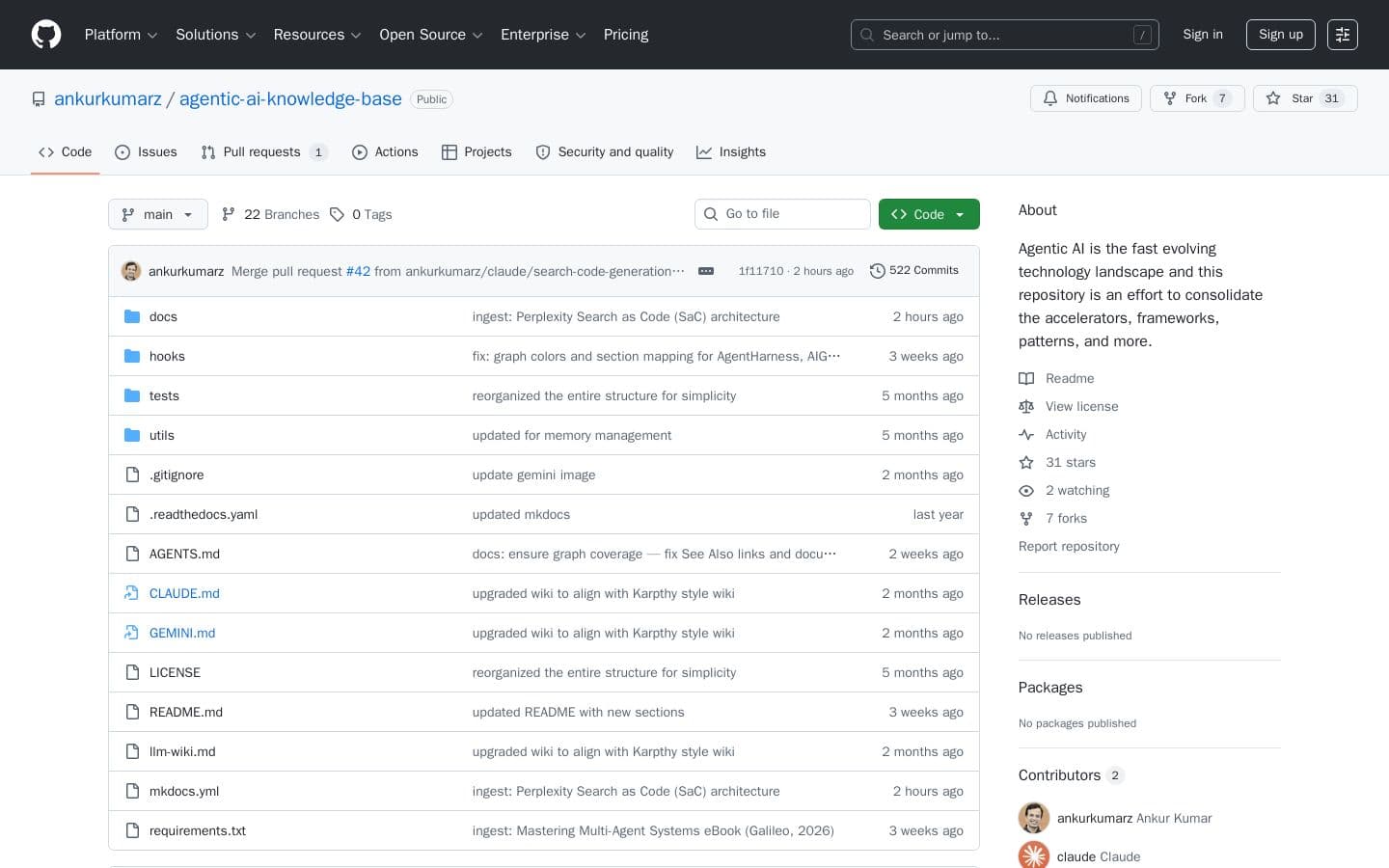 Preview of GitHub - ankurkumarz/agentic-ai-knowledge-base: Agentic AI is the fast evolving technology landscape and this repository is an effort to consolidate the accelerators, frameworks, patterns, and more.