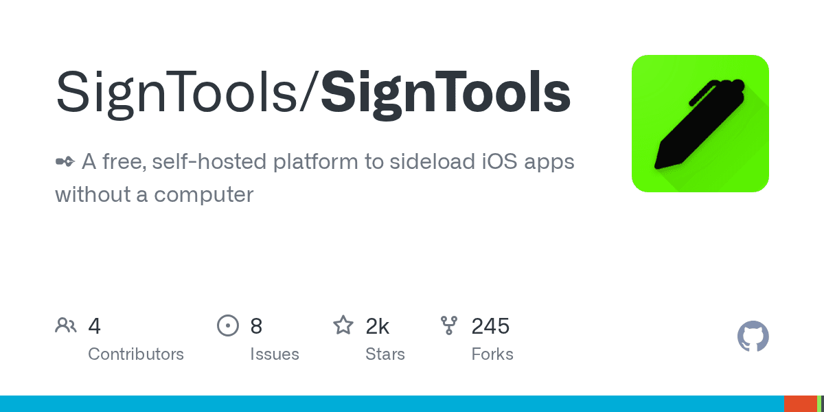 GitHub - SignTools/SignTools: A free, self-hosted platform to sideload iOS apps without a computer