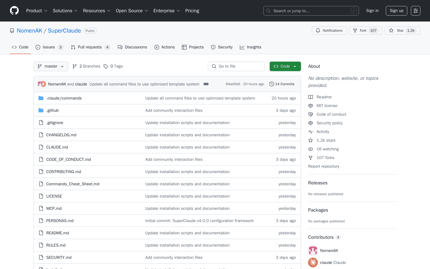 GitHub - NomenAK/SuperClaude