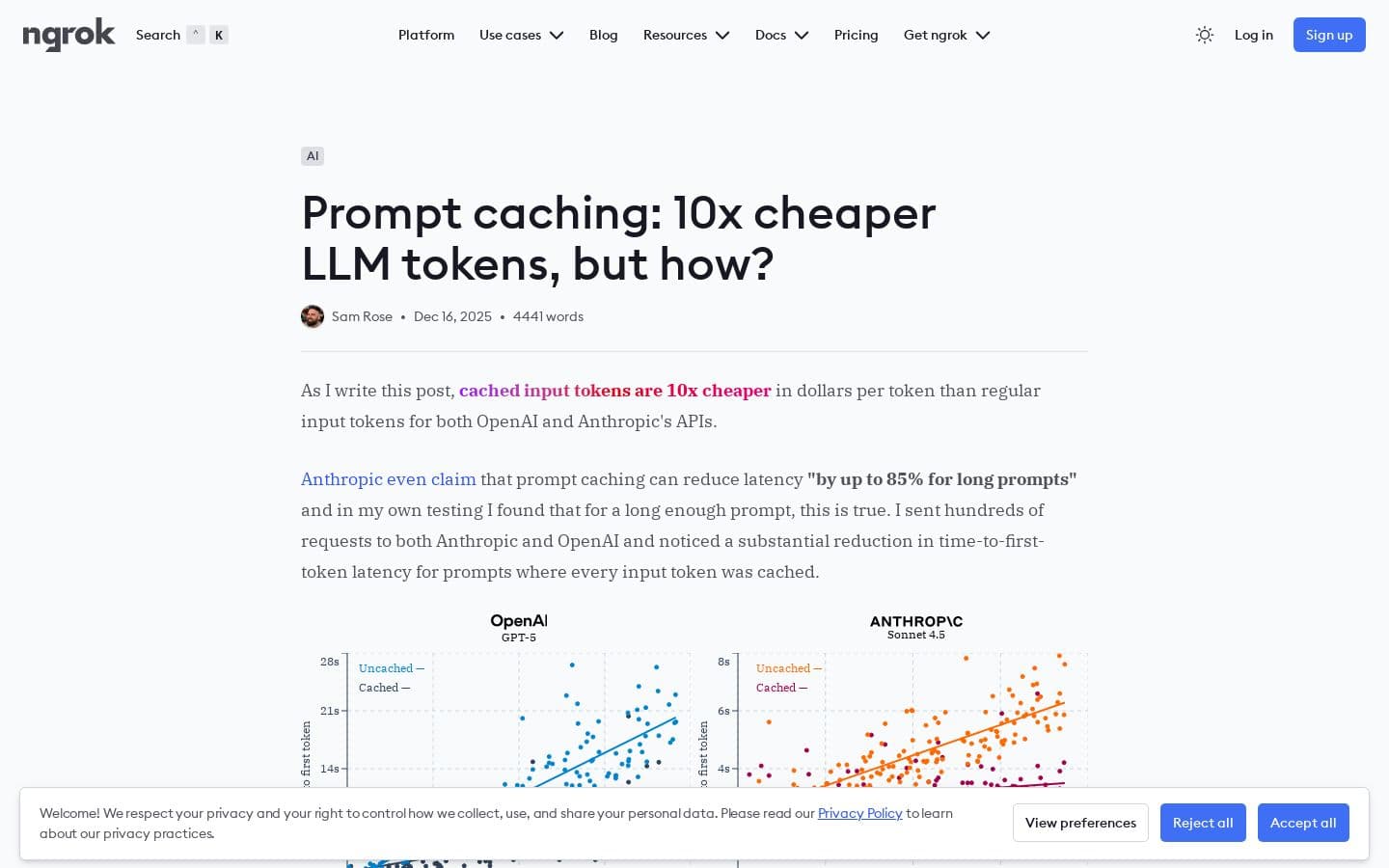 Prompt caching: 10x cheaper LLM tokens, but how? | ngrok blog