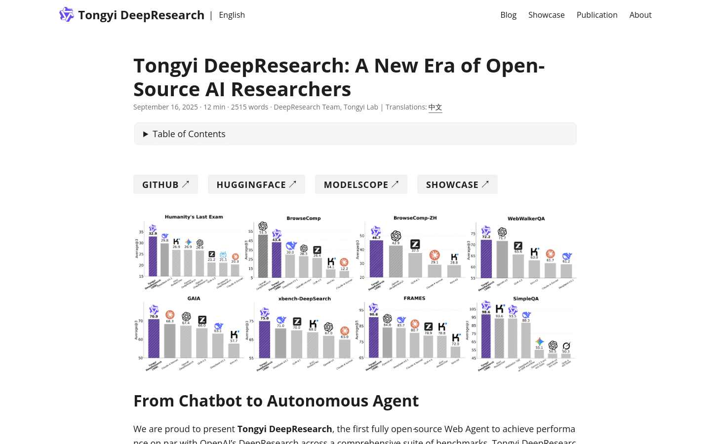 Tongyi DeepResearch: A New Era of Open-Source AI Researchers
