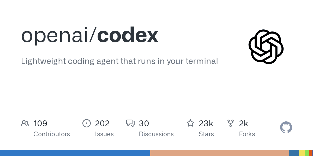 GitHub - openai/codex: Lightweight coding agent that runs in your terminal