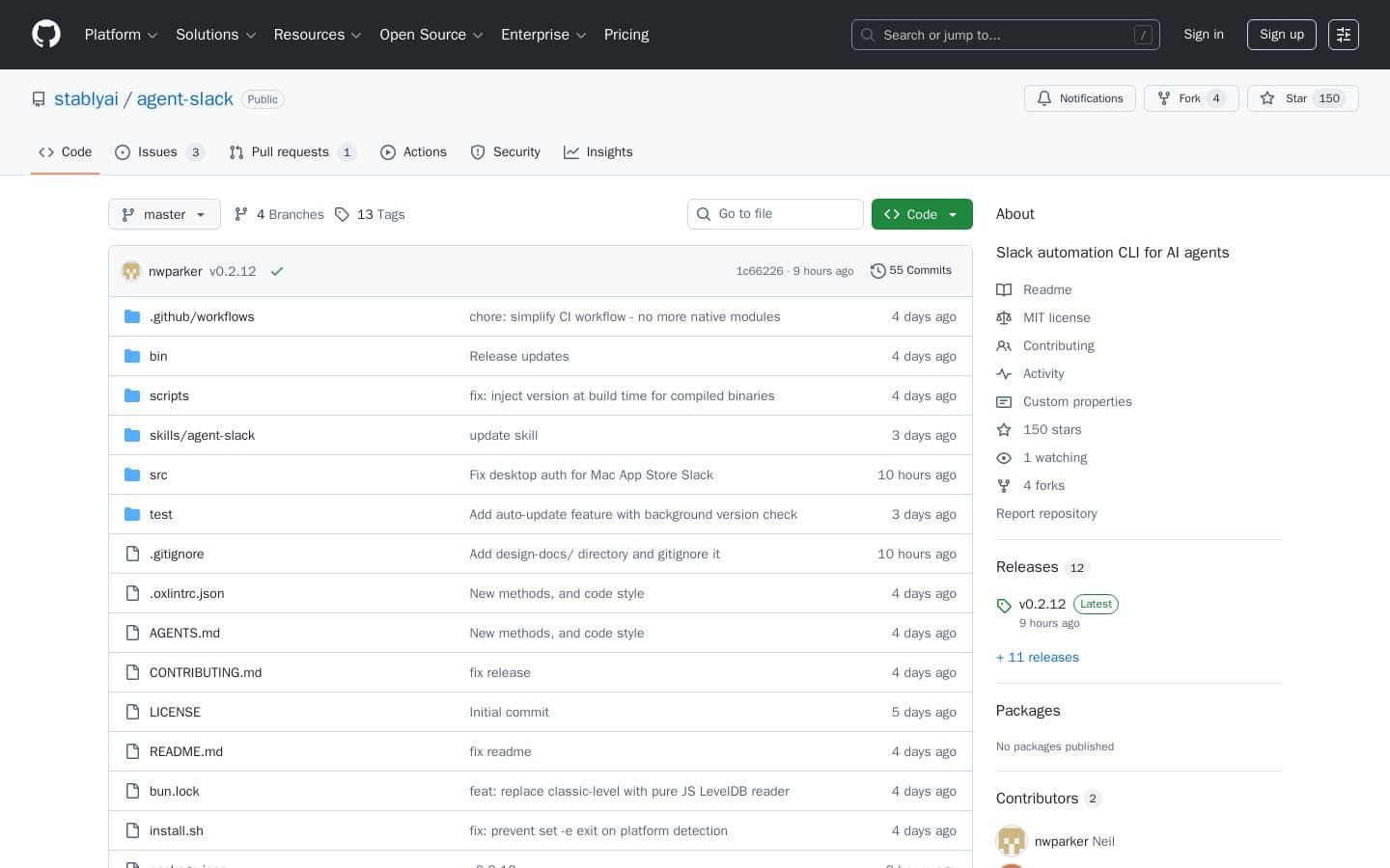GitHub - stablyai/agent-slack: Slack automation CLI for AI agents