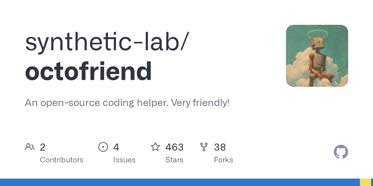GitHub - synthetic-lab/octofriend: An open-source coding helper. Very friendly!