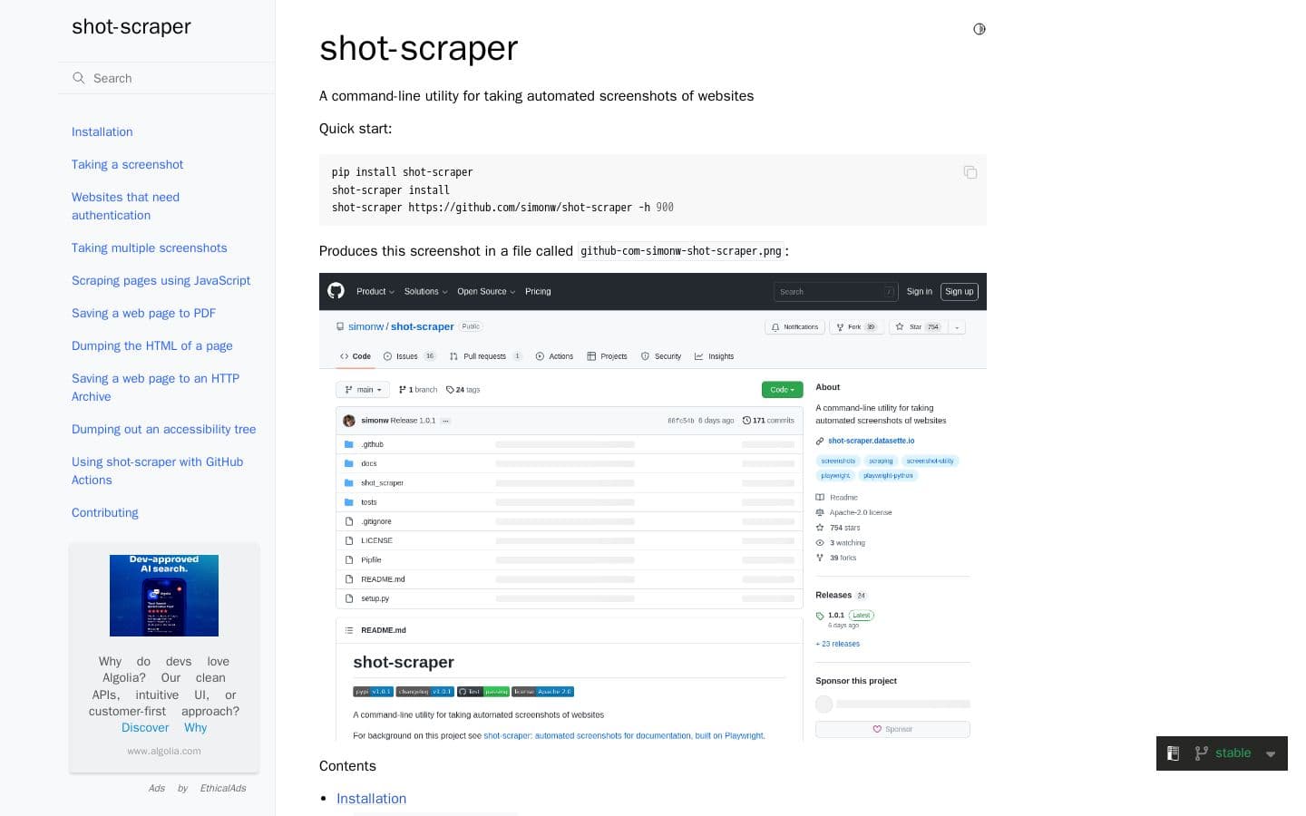 shot-scraper