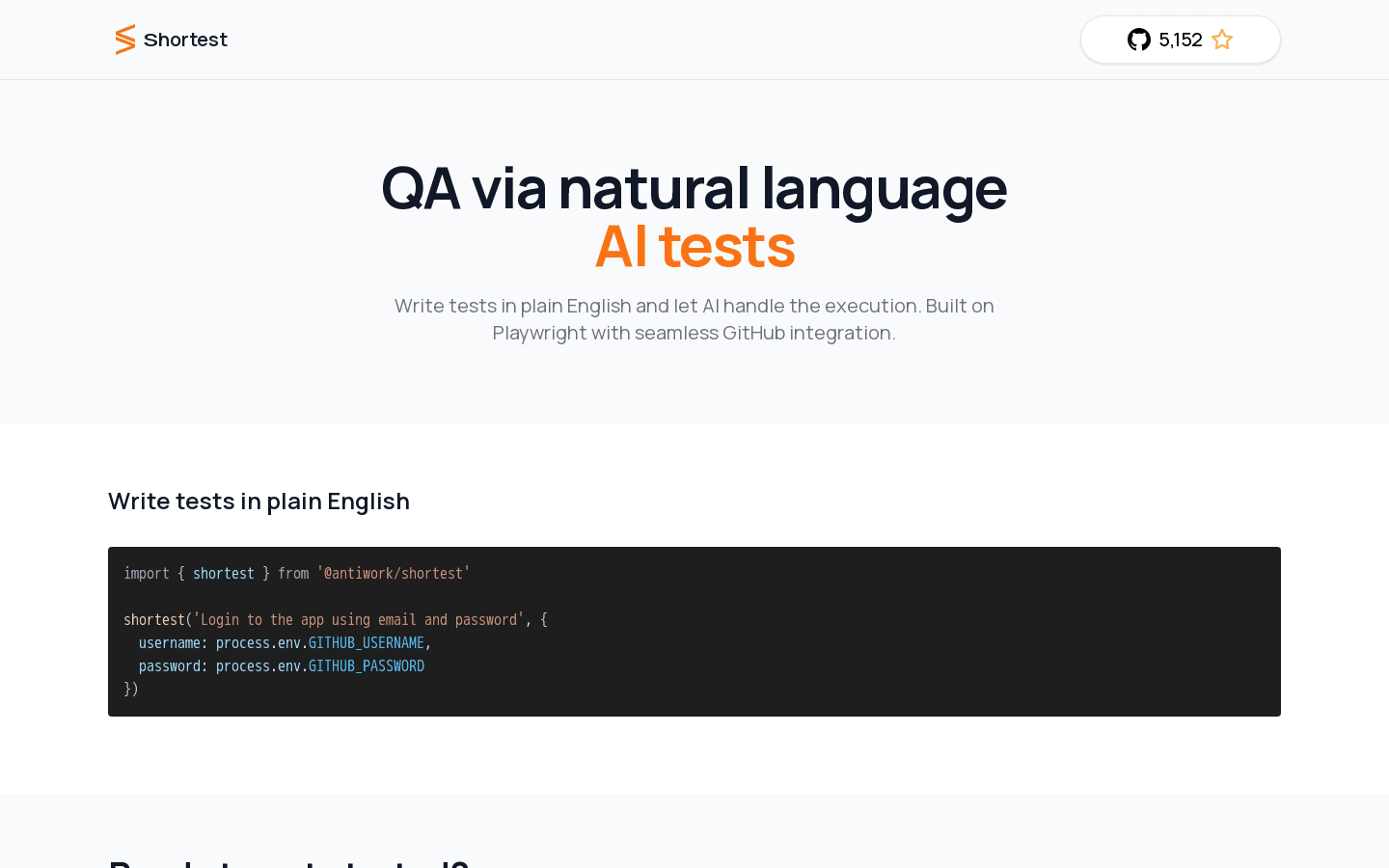 QA via natural languageAI tests