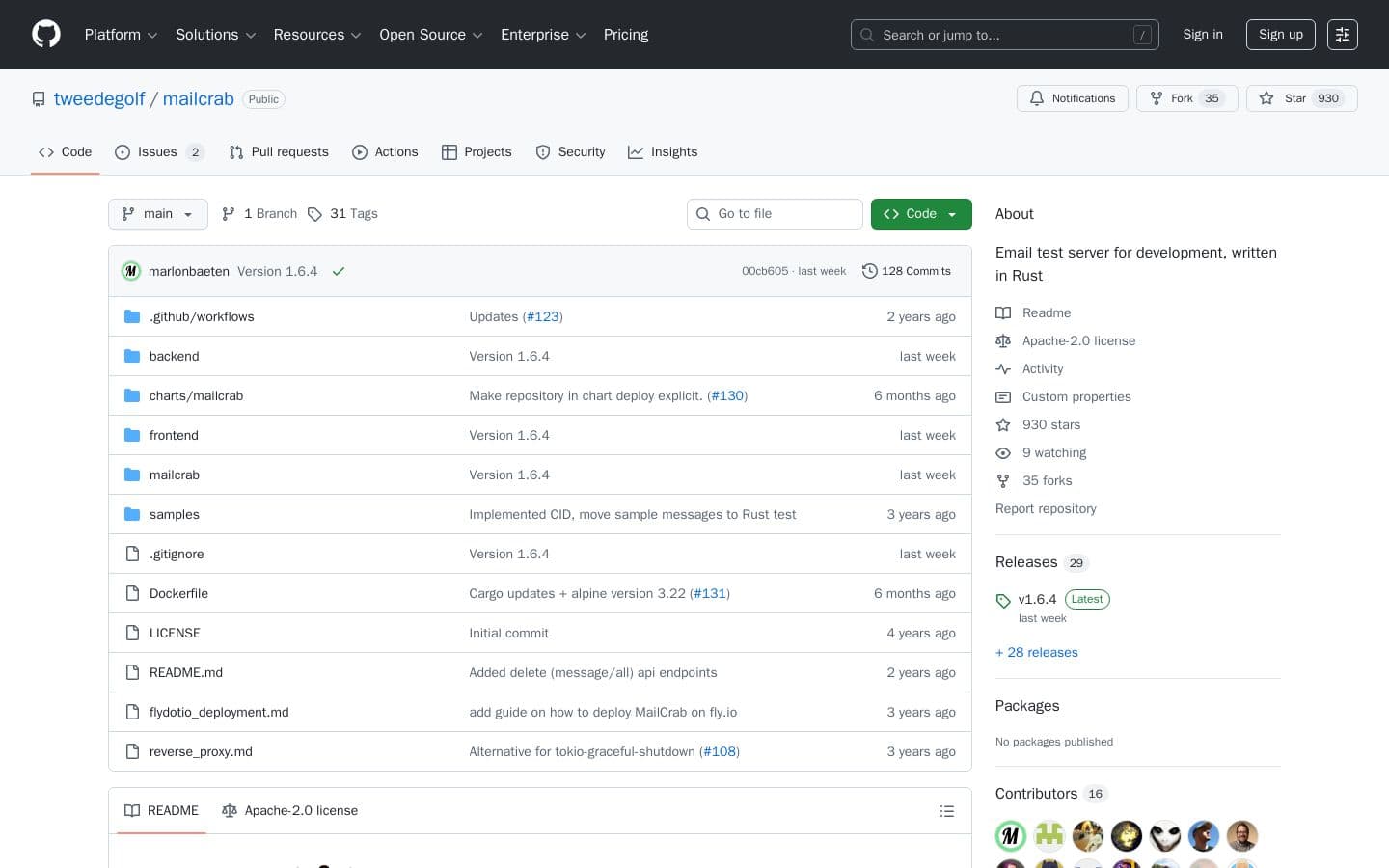 GitHub - tweedegolf/mailcrab: Email test server for development, written in Rust