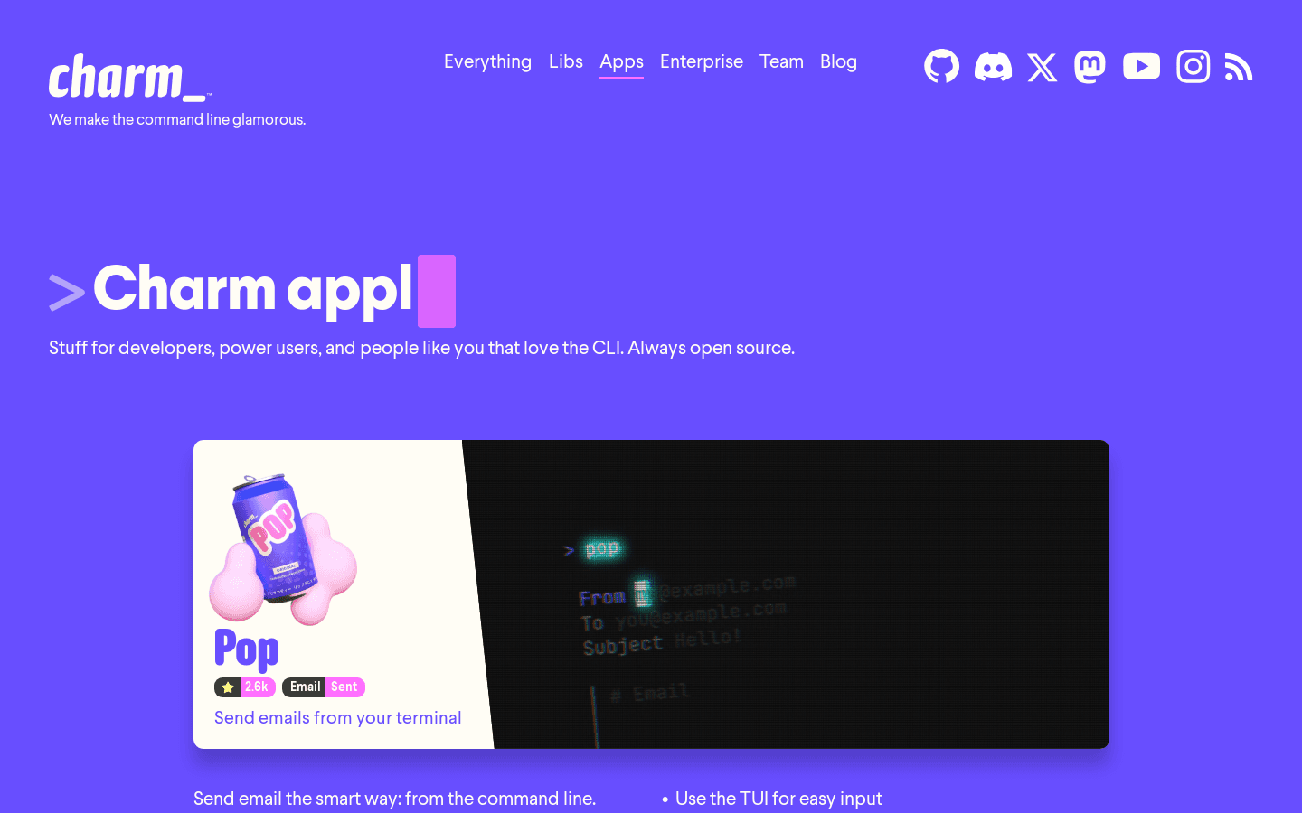 Charm Command Line / TUI Apps